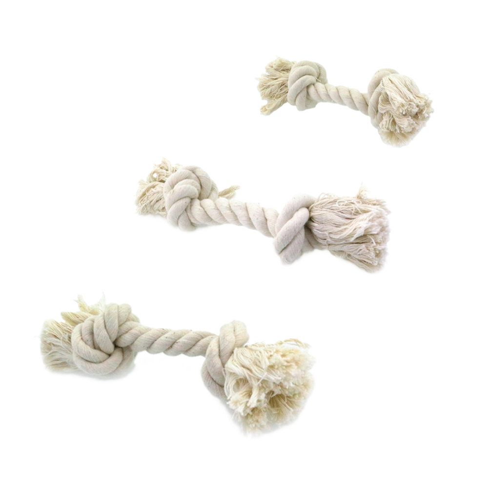 【DoggyMan】自然素材棉繩骨 寵物潔牙拉索玩具 狗狗啃咬玩具 寵物潔牙骨 潔牙繩 耐咬打結繩 磨牙紓壓-細節圖2