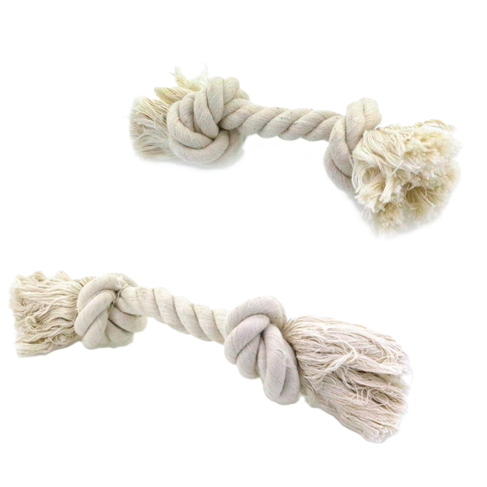 【DoggyMan】自然素材棉繩骨 寵物潔牙拉索玩具 狗狗啃咬玩具 寵物潔牙骨 潔牙繩 耐咬打結繩 磨牙紓壓-細節圖3