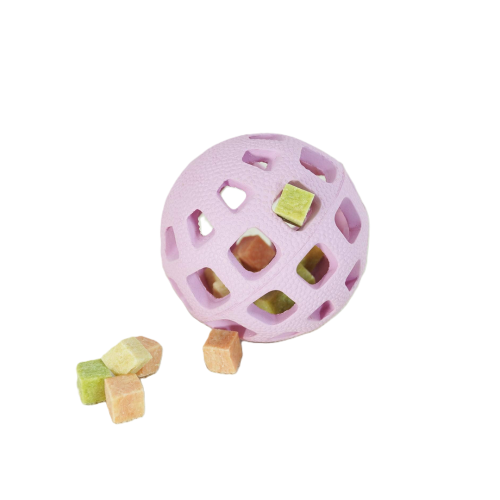 DoggyMan 益智漏食網狀橡膠玩具 【藏食解悶/潔牙舒壓】 狗狗啃咬玩具 寵物互動玩具 狗益智玩具 橡膠球 橄欖球-細節圖3