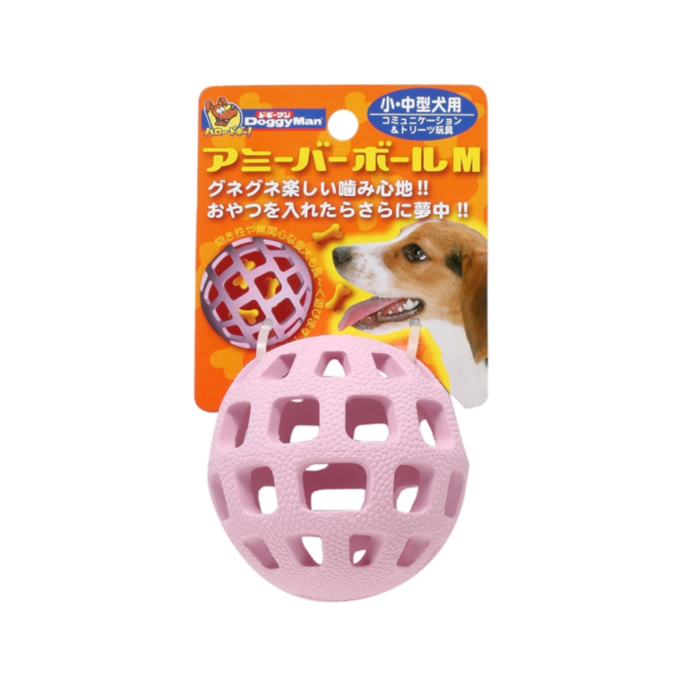 DoggyMan 益智漏食網狀橡膠玩具 【藏食解悶/潔牙舒壓】 狗狗啃咬玩具 寵物互動玩具 狗益智玩具 橡膠球 橄欖球-規格圖4