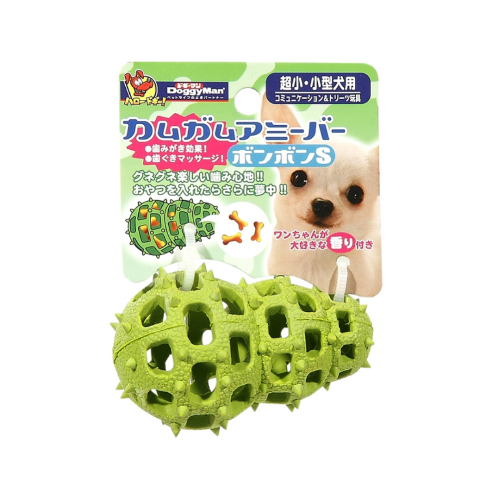 DoggyMan 益智漏食網狀橡膠玩具 【藏食解悶/潔牙舒壓】 狗狗啃咬玩具 寵物互動玩具 狗益智玩具 橡膠球 橄欖球-規格圖4