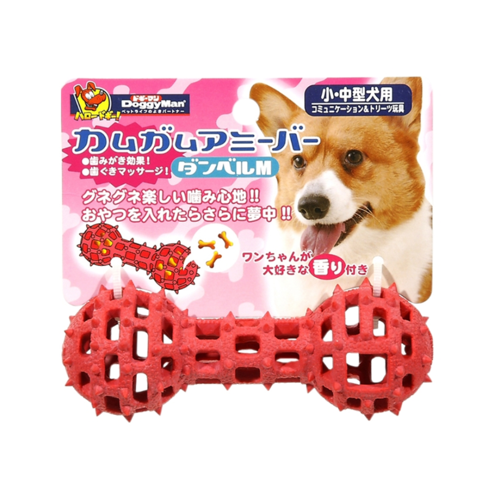 DoggyMan 益智漏食網狀橡膠玩具 【藏食解悶/潔牙舒壓】 狗狗啃咬玩具 寵物互動玩具 狗益智玩具 橡膠球 橄欖球-規格圖4