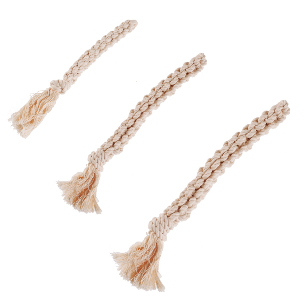 DoggyMan每日潔牙棉繩玩具 100%純棉編織寵物啃咬玩具 狗狗潔齒繩 拔河互動玩具 獸醫師推薦 小型犬專用 棒形-細節圖2