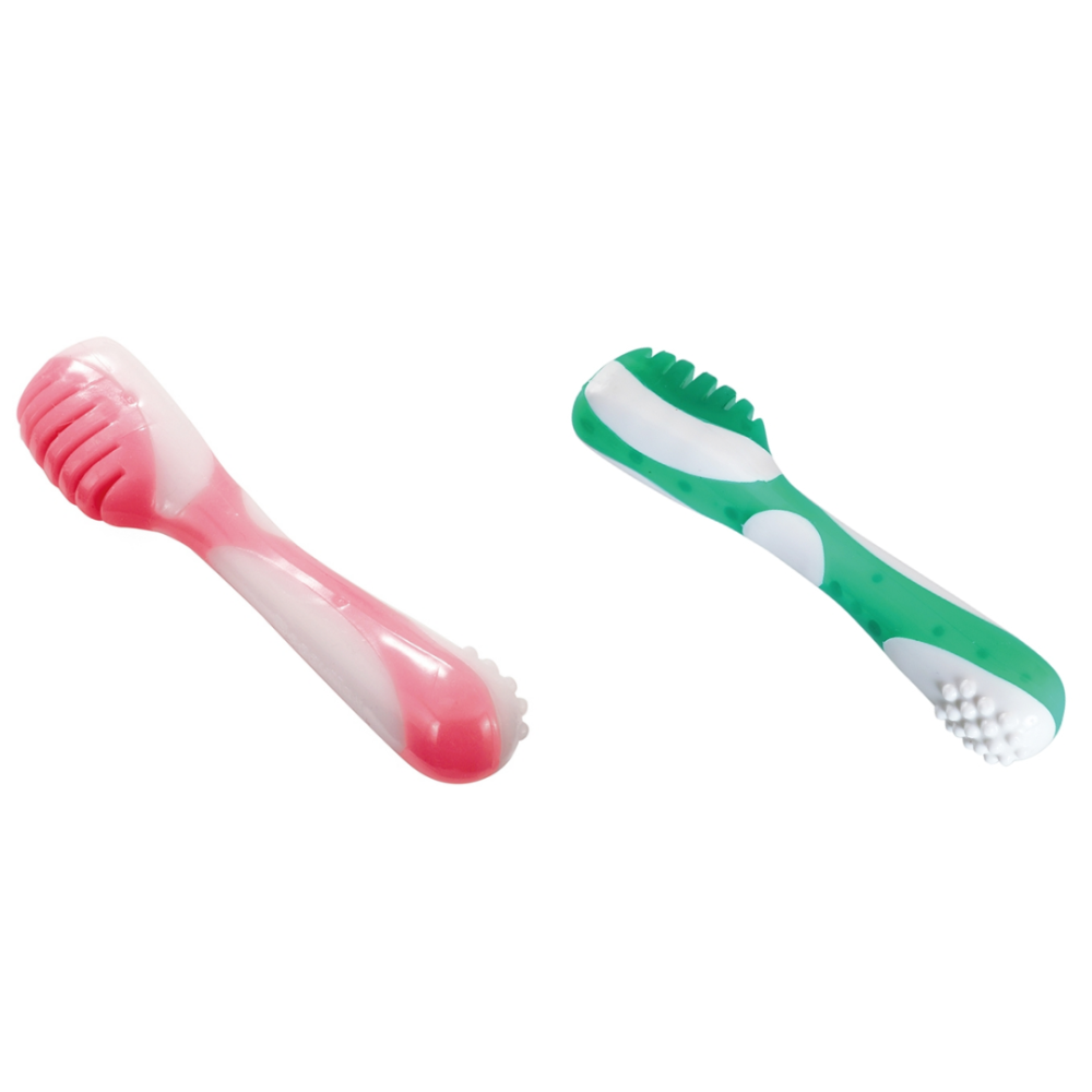 DoggyMan 咬咬果香安全潔齒玩具 圓環與潔牙刷造型 雙重硬度獸醫推薦 狗狗磨牙啃咬玩具 寵物潔齒圈-細節圖2