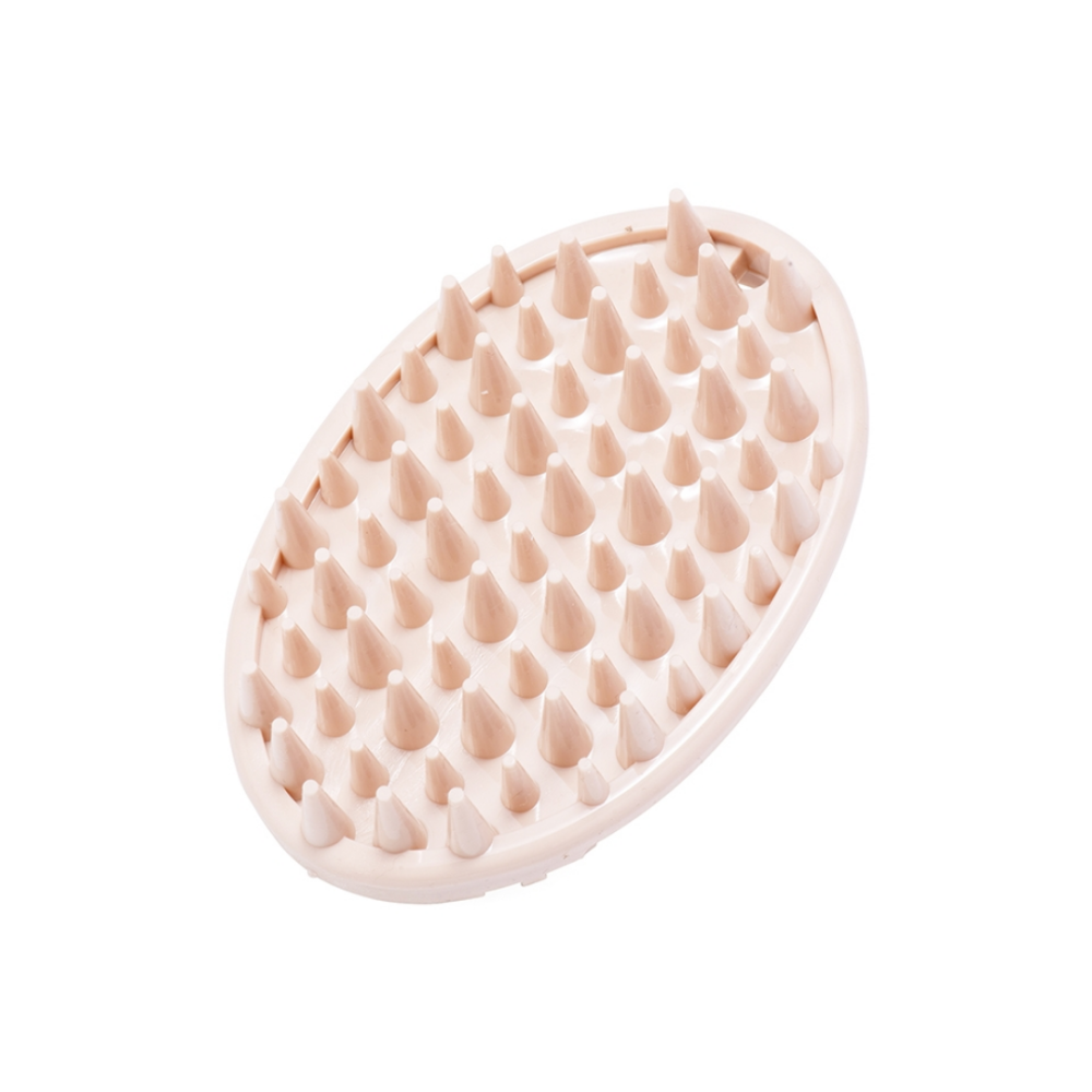 DoggyMan 極致毛髮護理刷 短毛犬貓專用 寵物除毛按摩刷 邊按摩邊理毛 廢毛不亂飛 貼合手掌 橢圓橡膠理毛刷-細節圖2