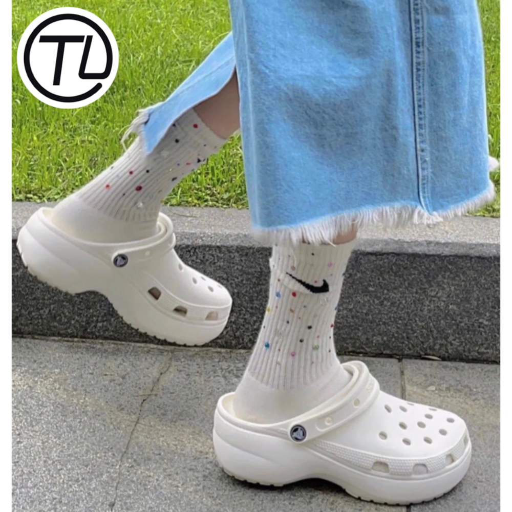 crocs classic platform clogs 雲朵鞋 洞洞鞋 穆勒鞋 增高 厚底 防水206750-細節圖4