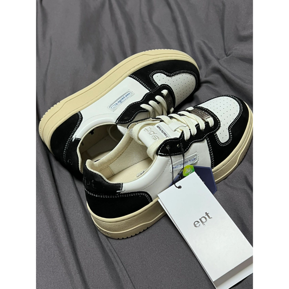 韓國代購EPT COURT 經典 白色 熊貓色 奶油底 板鞋 小白鞋 鞋子-細節圖3