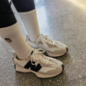韓國代購 New Balance 327元祖灰 nb327 海鹽白 海鹽色 麂皮 休閒鞋 厚底 女鞋 WS327FE-規格圖9