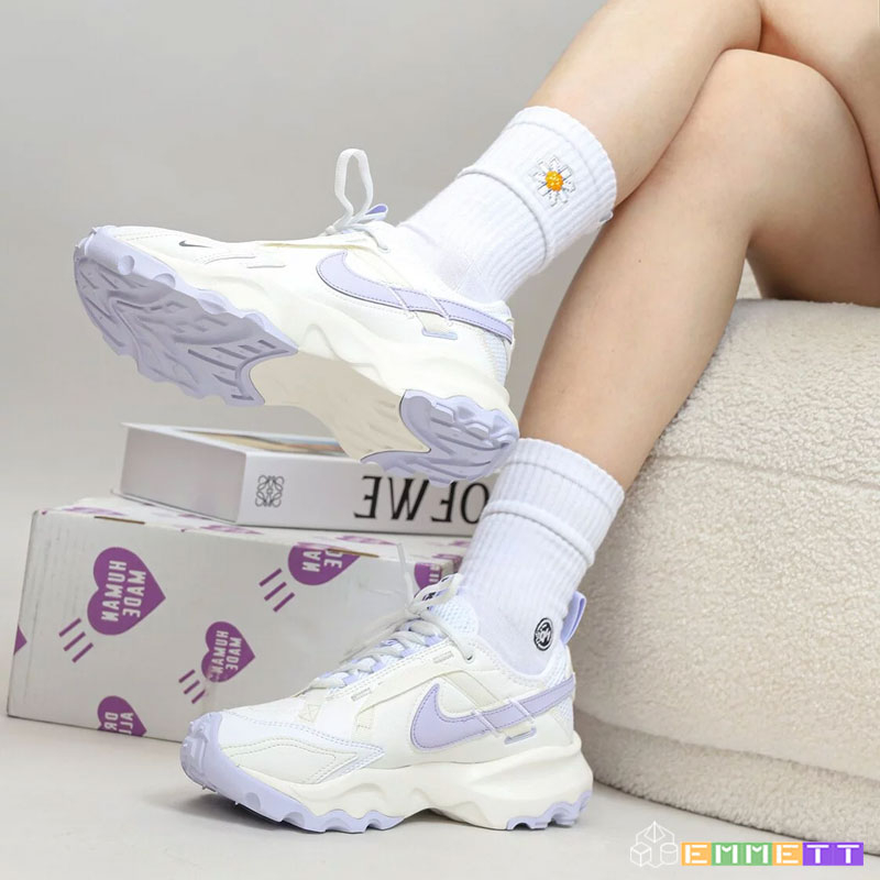 NIKE TC 7900 淡紫 奶白 米白  厚底 增高  女鞋 小白鞋 老爹鞋 FD0385-121-細節圖2