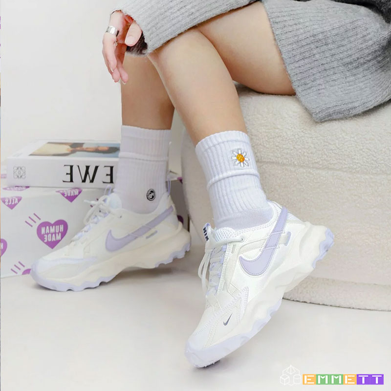 NIKE TC 7900 淡紫 奶白 米白  厚底 增高  女鞋 小白鞋 老爹鞋 FD0385-121-細節圖3