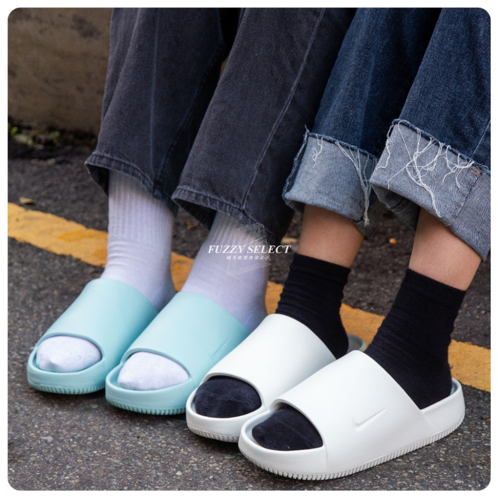 Nike Calm 防水 麵包拖鞋 奶茶 DX4816-200 黑 FD4116-001 白 薄荷綠-細節圖2