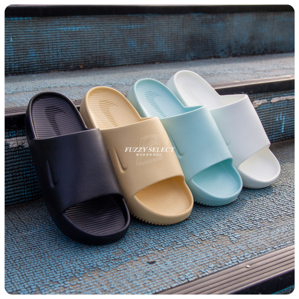 Nike Calm 防水 麵包拖鞋 奶茶 DX4816-200 黑 FD4116-001 白 薄荷綠-細節圖3