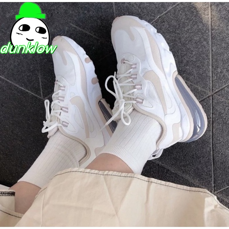 免運  Nike Air Max 270 React 黑白 熊貓 氣墊 白 CI3899-101 男女情侶鞋-細節圖7