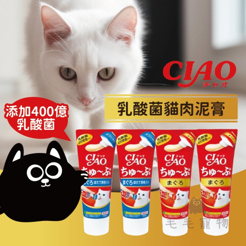 日本製 CIAO 肉泥膏 啾嚕乳酸菌肉泥膏 貓零食 貓食品 啾嚕肉泥 管狀肉泥 貓肉泥膏 啾嚕 80G