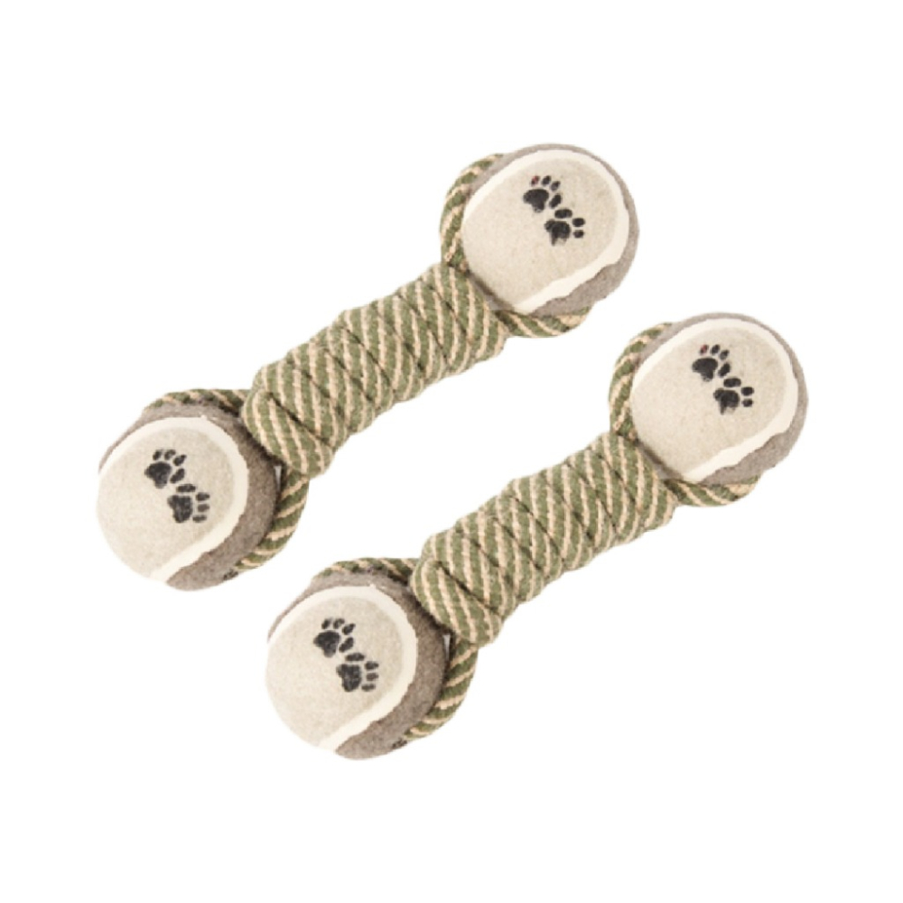 寵物繩球啞鈴玩具 繩結玩具 繩結球 寵物玩具 狗狗玩具 耐咬 球類-細節圖2