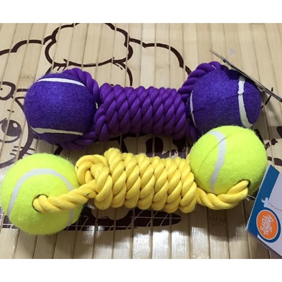 寵物繩球啞鈴玩具 繩結玩具 繩結球 寵物玩具 狗狗玩具 耐咬 球類-細節圖4