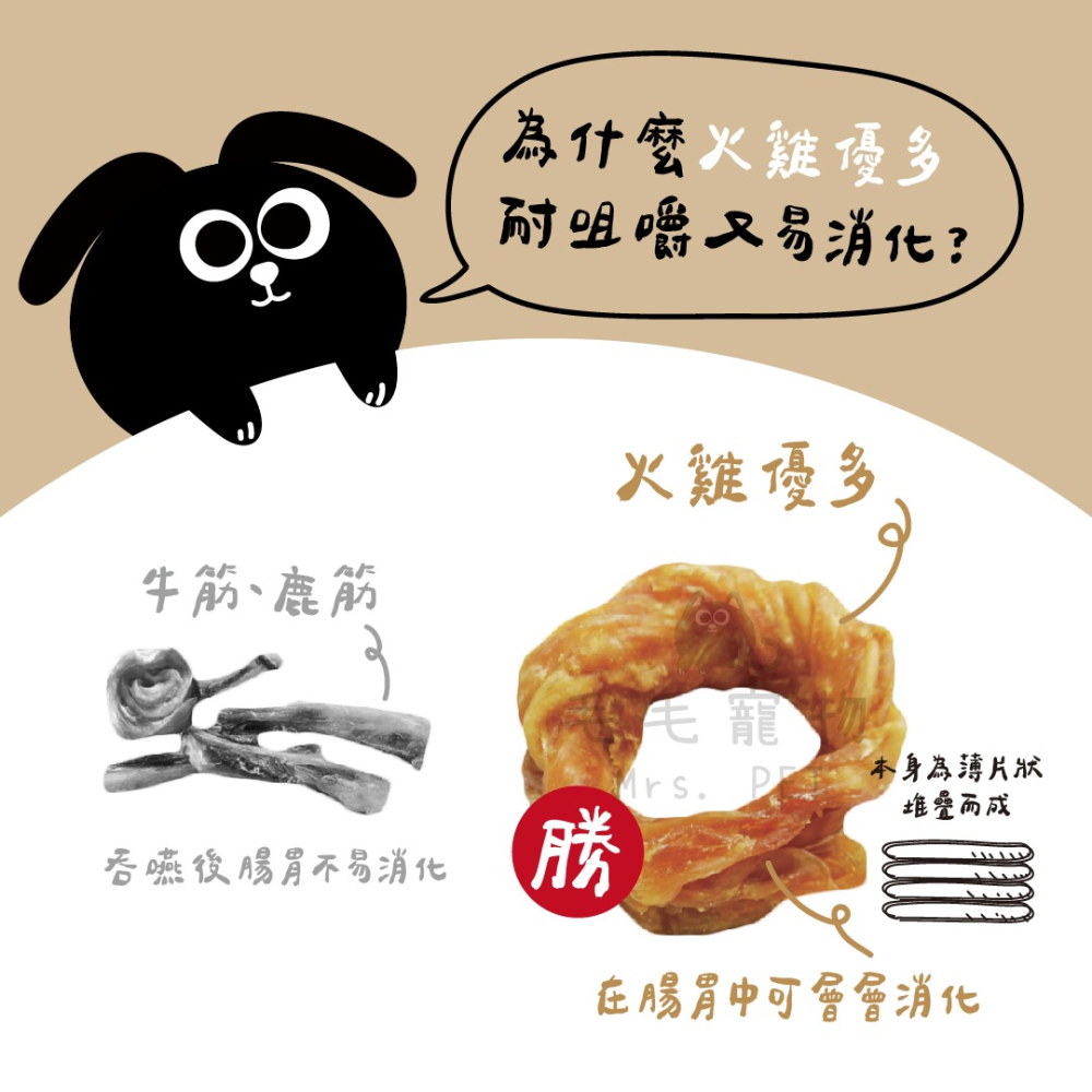 火雞優多甜甜圈 甜甜圈 火雞筋雞肉甜甜圈 狗零食 磨牙零食 犬零食 雞肉-細節圖3