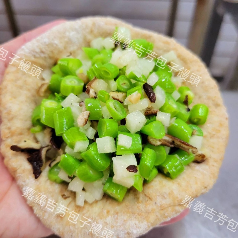 吉芳包子饅頭/全麥100％無糖四季豆蔬菜包(素食).純素食 10顆裝-細節圖2