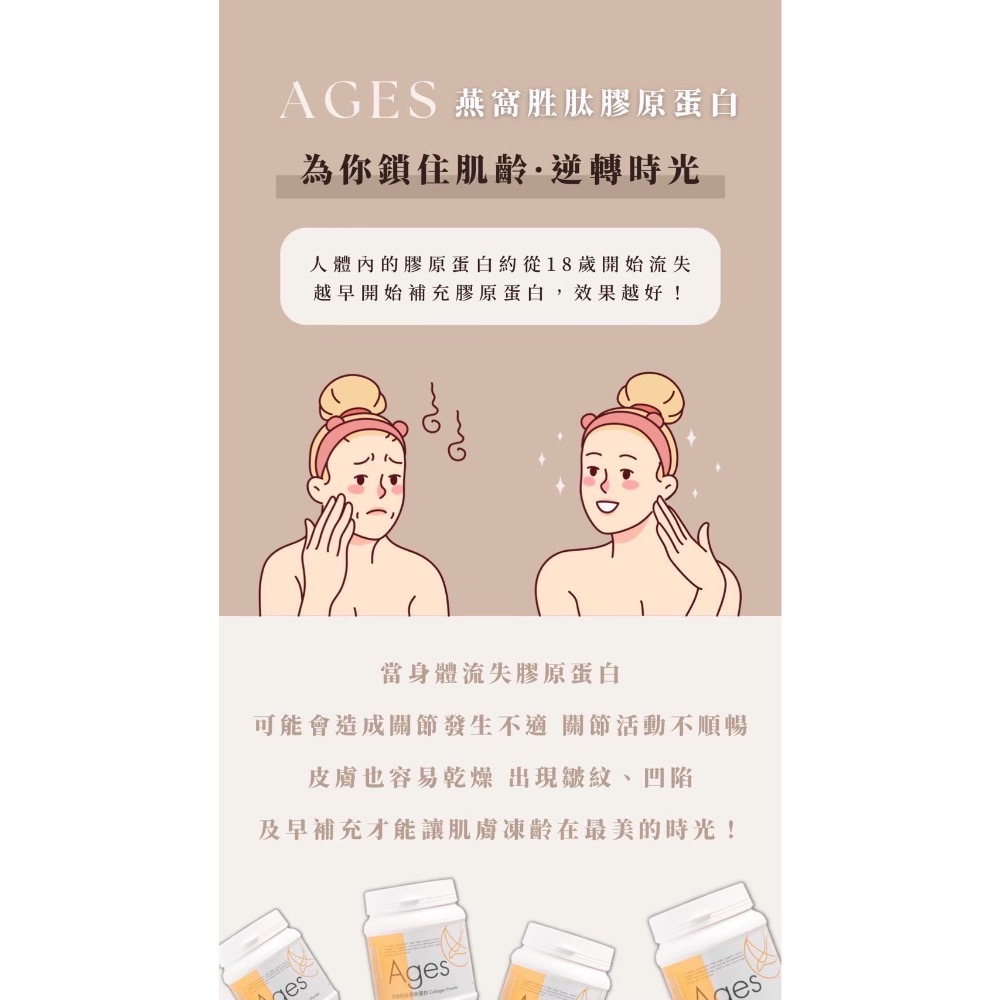 Ages｜燕窩胜肽膠原蛋白｜18歲凍齡肌膚小法寶-細節圖7