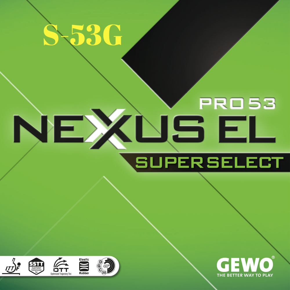 力揚乒乓-德國 GEWO Nexxus EL Pro 53 Super Select高效能綠色桌球膠皮 (53度海棉)-細節圖2