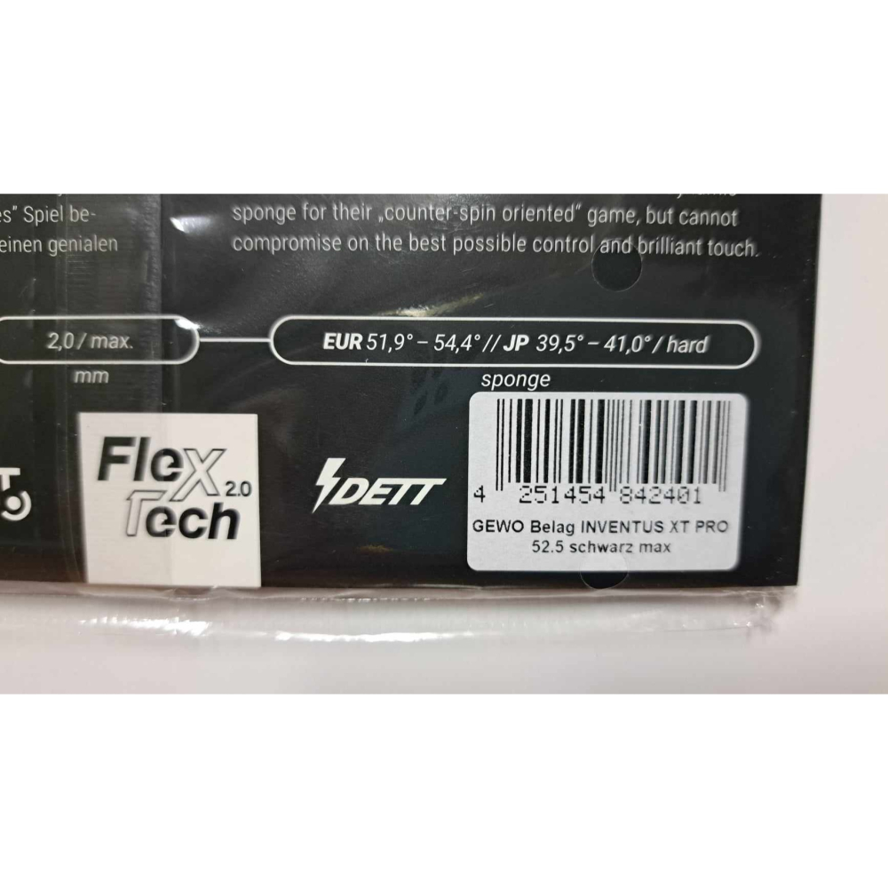 力揚乒乓-德國 GEWO Codexx EF Pro 52 / 54   黏性 高效能膠皮-細節圖9