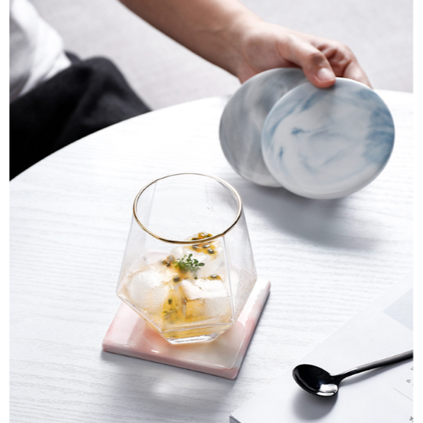 大理石紋杯墊 硅藻土杯墊 吸水杯墊 質感杯墊 辦公療癒 大理石杯墊 咖啡杯墊 隔熱墊 馬克杯墊 速乾 防滑杯墊 茶杯墊-細節圖8