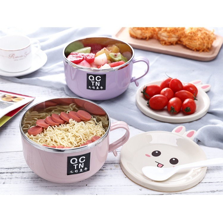 304不鏽鋼雙層防燙泡麵碗 不鏽鋼泡麵碗 帶蓋泡麵碗 泡麵碗 隔熱碗 泡麵杯 速食麵碗 兒童碗 便當盒 學生宿舍 廚房-細節圖9