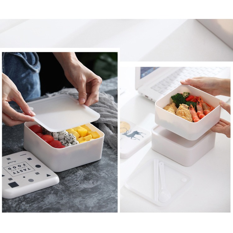 微波便當盒 方形餐盒 分隔便當盒 微波便當盒 北歐風雙層便當盒 密封 加熱便當盒 可微波午餐盒 便當盒分隔 便當盒可微波-細節圖7