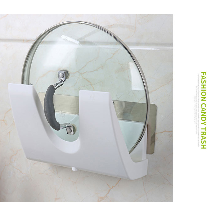 鍋蓋架 壁掛式鍋蓋架 鍋蓋收納架 鍋蓋置物架 無痕收納架 架子 免釘 掛勾 菜板架 瀝水架 瀝水架 盤架 鍋架 砧板架-細節圖9