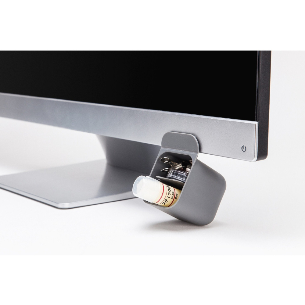 螢幕收納筆筒 桌面收納筆筒 桌緣文具筒 黏貼式螢幕筆筒 桌邊筆筒 鉛筆盒 文具盒 收納筒 置物盒 收納筆桶 迷你收納盒-細節圖8