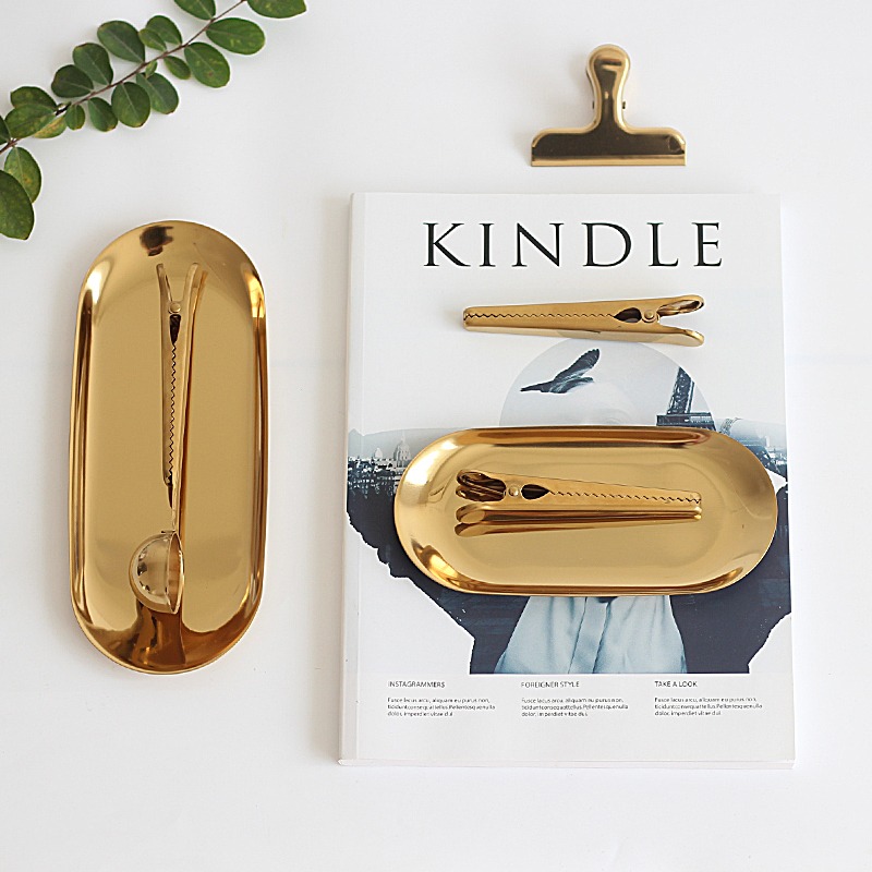 金屬收納托盤 ins金色橢圓盤子 北歐設計金色銀色橢圓形 金屬置物盤 點心盤 首飾盤 托盤 北歐風 收納盤 飾品托盤-細節圖6