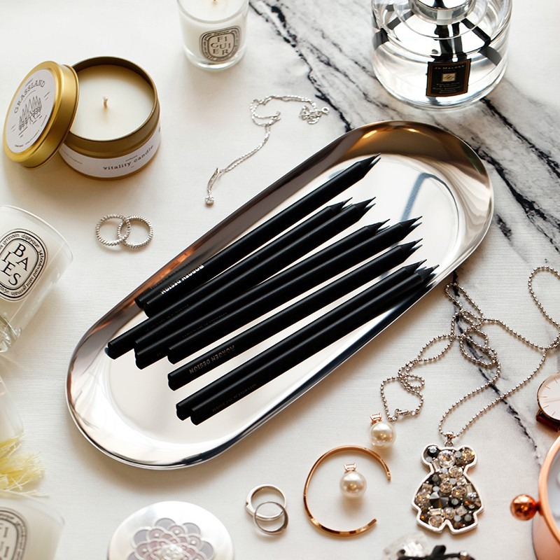 金屬收納托盤 ins金色橢圓盤子 北歐設計金色銀色橢圓形 金屬置物盤 點心盤 首飾盤 托盤 北歐風 收納盤 飾品托盤-細節圖8