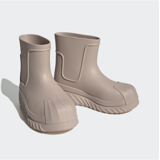 【台灣現貨】肥章魚㊣正韓代購★韓國 adidas 限定雨靴 黑色 淺粉色-細節圖2