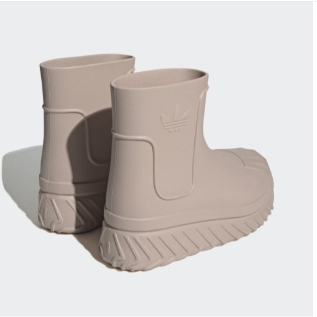 【台灣現貨】肥章魚㊣正韓代購★韓國 adidas 限定雨靴 黑色 淺粉色-細節圖3