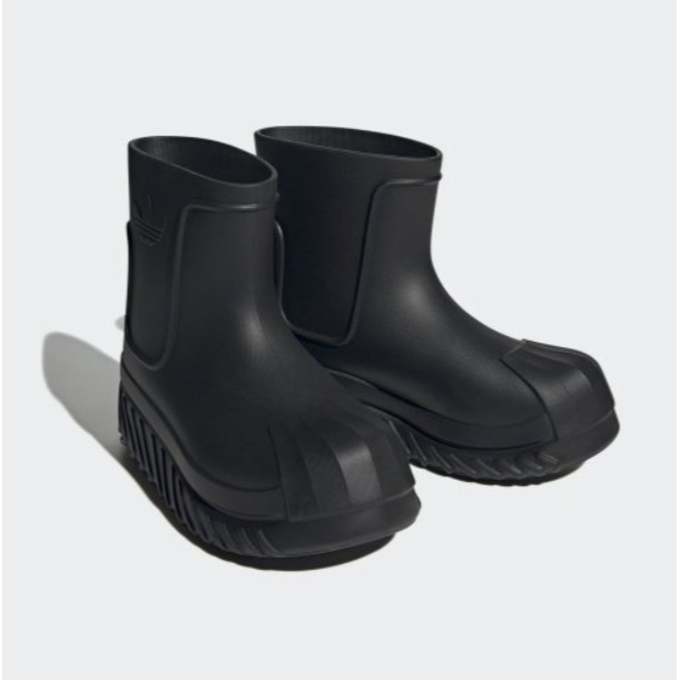 【台灣現貨】肥章魚㊣正韓代購★韓國 adidas 限定雨靴 黑色 淺粉色-細節圖6