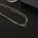 雙層鎖骨項鍊 鈦鋼項鍊 鎖骨項鍊-規格圖9