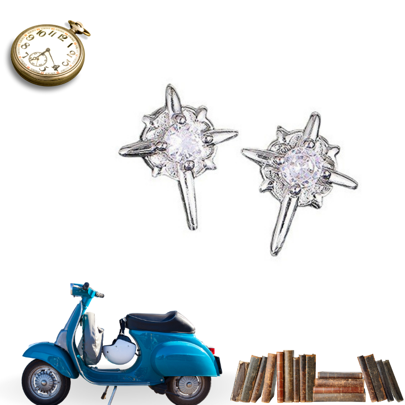 鑽石十字架磁吸耳環 磁鐵耳環-細節圖7