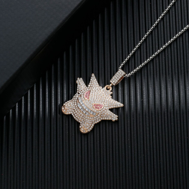 耿鬼吊墜項鍊 鈦鋼項鍊-細節圖2