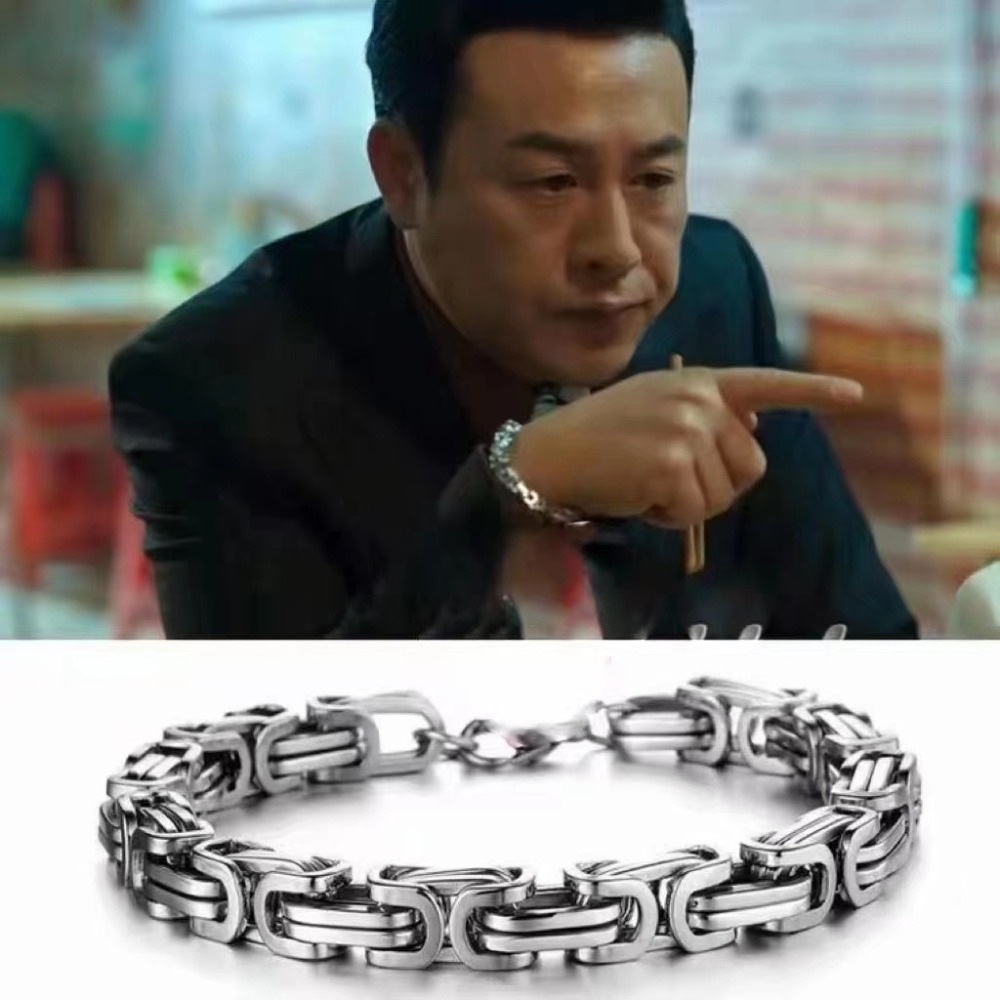 高啟強同款帝王霸氣手鍊 鈦鋼手鍊 龍骨鍊-細節圖2