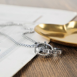 歐美雙環戒指吊墜項鍊 字母戒指項鍊 流行項鍊 潮流項鍊 古巴項鍊 鈦鋼項鍊-細節圖7