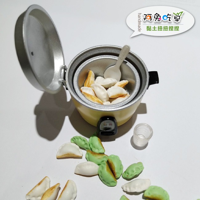 袖珍美食-煎餃 / 擬真黏土 療癒小物-細節圖2