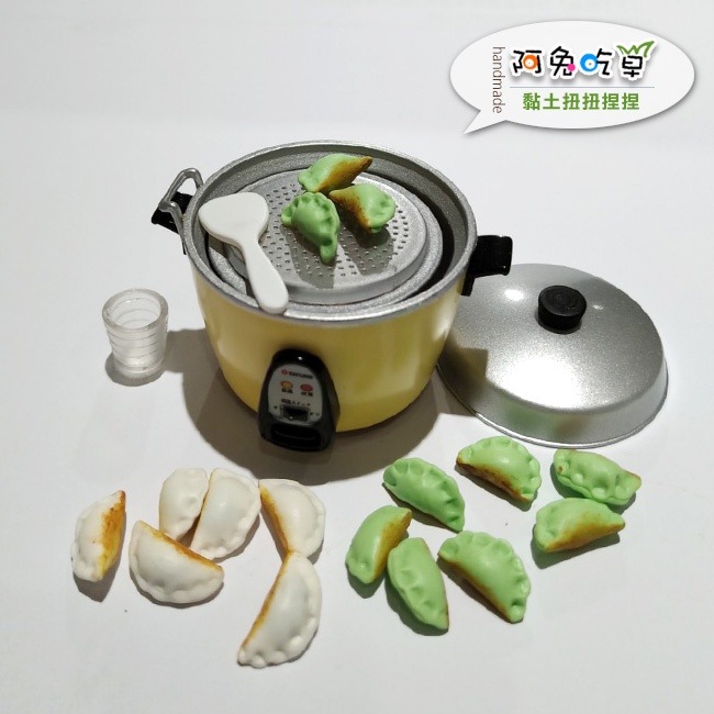 袖珍美食-煎餃 / 擬真黏土 療癒小物-細節圖3