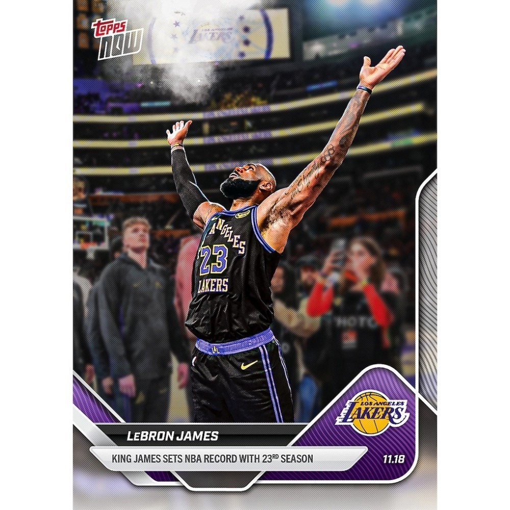 【Topps Now預購】編號：58 詹皇破紀錄第23個賽季299元上車-細節圖2