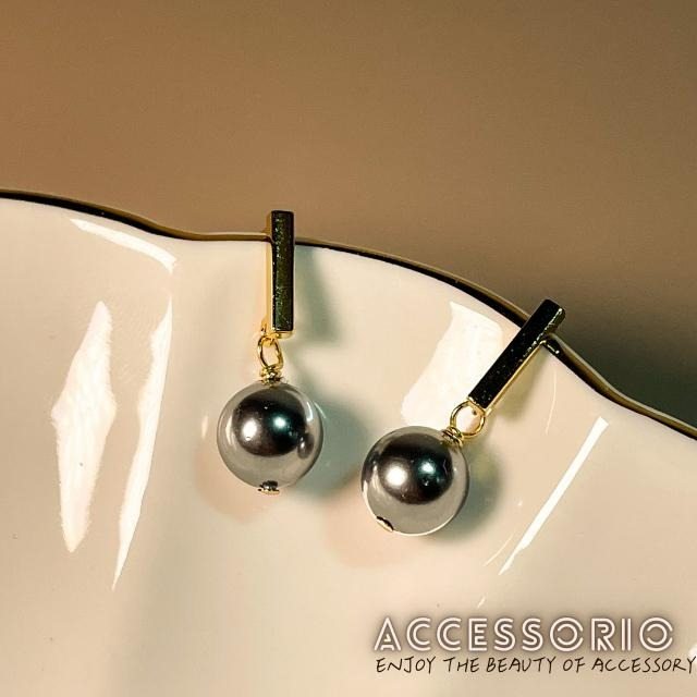 ╶◇╴拾飾 Accessorio 現貨 14K包金S925 黑珍珠 吊墜耳環 耳釘-細節圖5