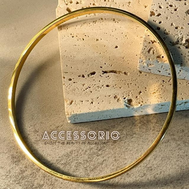 ╶◇╴拾飾 Accessorio 現貨  簡約線條 鈦鋼電鍍18K金手環 高質感 高保色 百搭網紅款 休閒正式 爆款-細節圖3