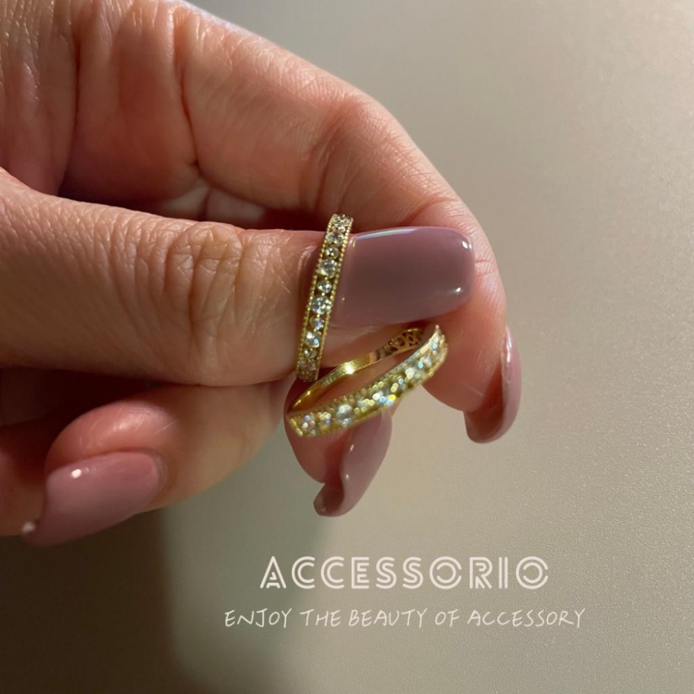╶◇╴拾飾 Accessorio 現貨 鍍14K金 日系古典輕奢簍空鑲嵌鋯石 戒指-細節圖5