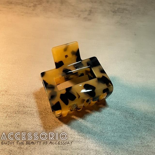 ╶◇╴拾飾 Accessorio 現貨   方形醋酸鯊魚夾 抓夾 髮飾 後腦勺髮夾 交叉髮夾-細節圖3