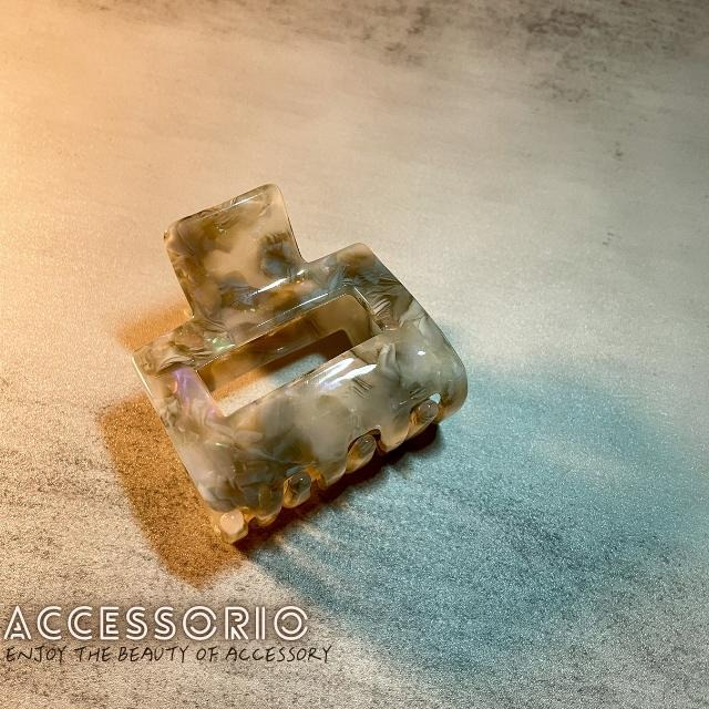 ╶◇╴拾飾 Accessorio 現貨   方形醋酸鯊魚夾 抓夾 髮飾 後腦勺髮夾 交叉髮夾-細節圖5