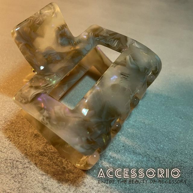 ╶◇╴拾飾 Accessorio 現貨   方形醋酸鯊魚夾 抓夾 髮飾 後腦勺髮夾 交叉髮夾-細節圖6