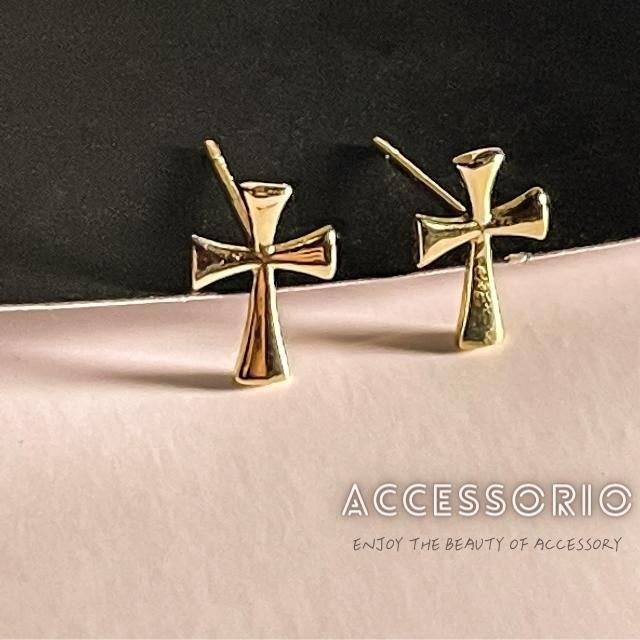 ╶◇╴拾飾 Accessorio 現貨   S925通體純銀 哥德風 十字架耳環-細節圖6